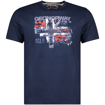 Abbigliamento Uomo T-shirt maniche corte Geographical Norway SU1325HGN-NAVY Blu