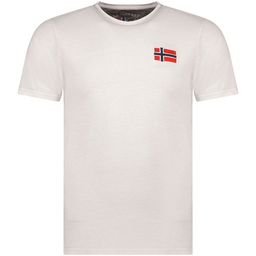 Abbigliamento Uomo T-shirt maniche corte Geographical Norway SW1269HGNO-LIGHT GREY Grigio