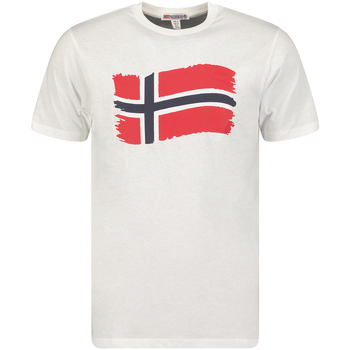Abbigliamento Uomo T-shirt maniche corte Geographical Norway SX1078HGN-WHITE Bianco