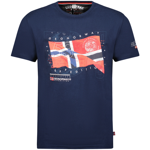Abbigliamento Uomo T-shirt maniche corte Geographical Norway SX1285HGNO-NAVY Marine