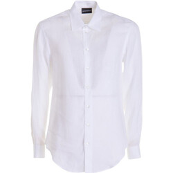 Abbigliamento Uomo Camicie maniche lunghe Emporio Armani D41SM0D10F9100 Bianco