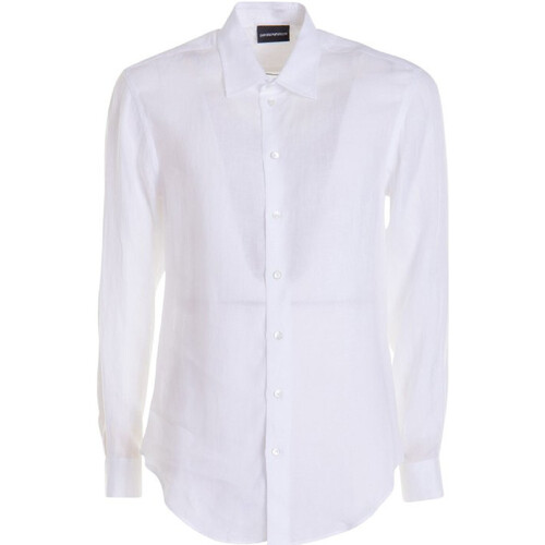 Abbigliamento Uomo Camicie maniche lunghe Emporio Armani D41SM0D10F9100 Bianco