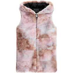 Abbigliamento Bambina giacca a vento Guess GILET ECOPELLICCIA J3YL06WCFX0 Rosa