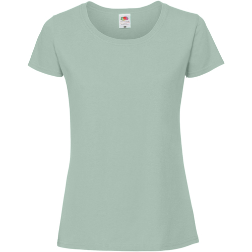 Abbigliamento Donna T-shirts a maniche lunghe Fruit Of The Loom Iconic Premium Verde