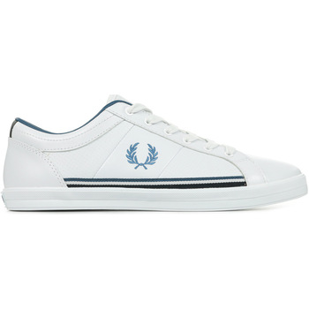 Fred Perry Baseline Perf Leather Bianco
