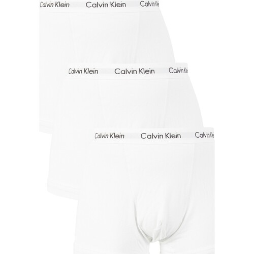 Biancheria Intima Uomo Mutande uomo Calvin Klein Jeans 3 tronchetti Bianco