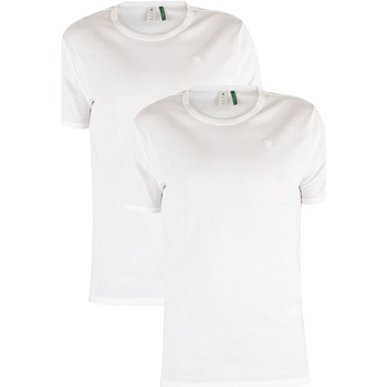 Abbigliamento Uomo T-shirt maniche corte G-Star Raw 2 Pack Slim Crew T-shirt Bianco