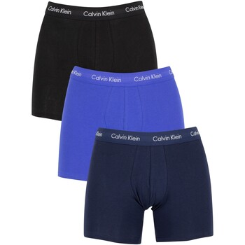 Biancheria Intima Uomo Mutande uomo Calvin Klein Jeans Slip in pile del boxer di cotone da 3 pacchetti Blu