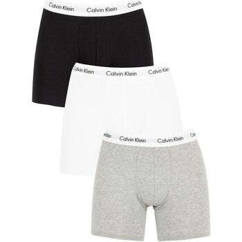 Calvin Klein Jeans Slip in pile del boxer di cotone da 3 pacchetti Bianco