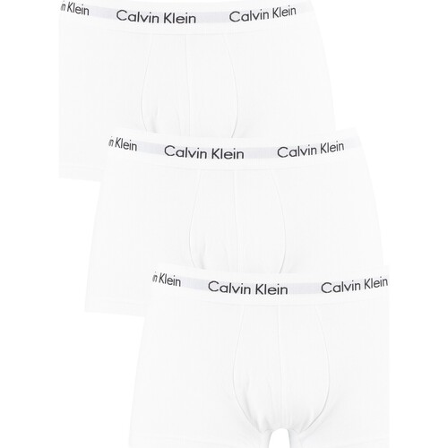 Biancheria Intima Uomo Mutande uomo Calvin Klein Jeans Tronchi Low Rise da 3 Pack Bianco