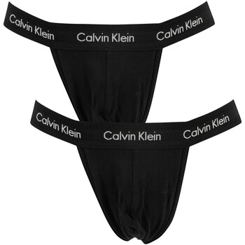 Biancheria Intima Uomo Slip Calvin Klein Jeans Perizoma da 2 pezzi Nero