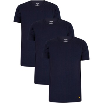 Abbigliamento Uomo Pigiami / camicie da notte Lyle & Scott Maxwell Lounge - Confezione da 3 t-shirt Blu