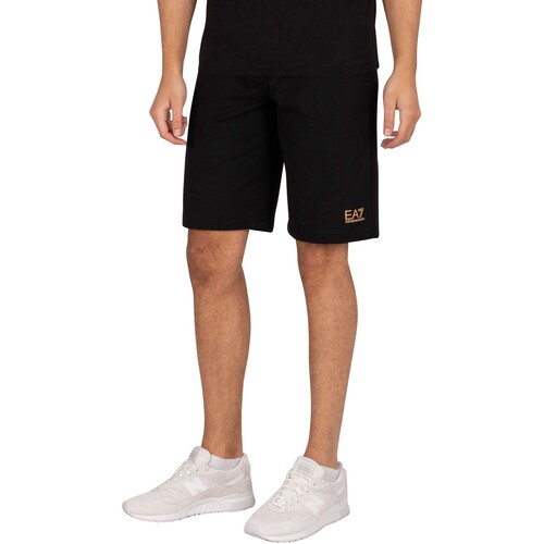 Abbigliamento Uomo Shorts / Bermuda Emporio Armani EA7 Pantaloncini con logo Nero