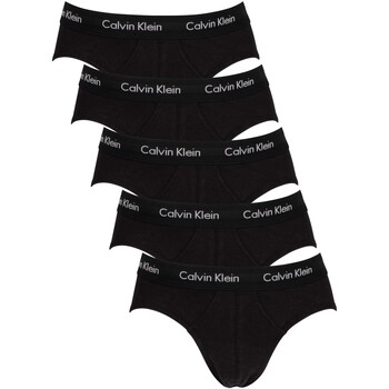 Biancheria Intima Uomo Slip Calvin Klein Jeans Confezione da 5 slip sui fianchi dal taglio classico Nero