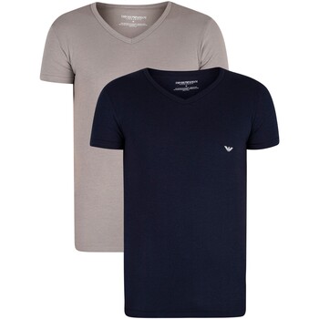 Abbigliamento Uomo Pigiami / camicie da notte Emporio Armani Confezione da 2 t-shirt con scollo a V lounge Multicolore