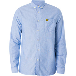 Abbigliamento Uomo Camicie maniche lunghe Lyle & Scott Camicia Oxford leggera dalla vestibilità regolare Blu