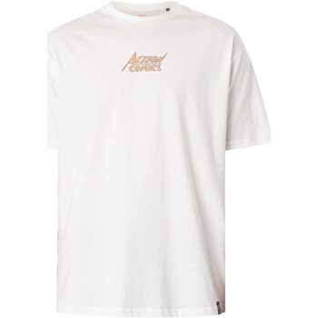 Abbigliamento Uomo T-shirt maniche corte Recovered T-shirt rilassata con grafica sul retro dei fumetti d'azione Bianco