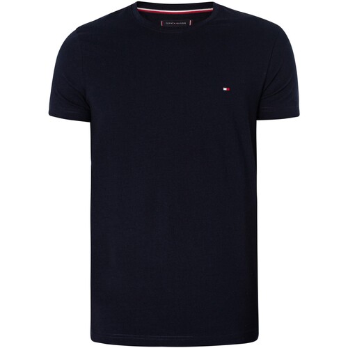 Abbigliamento Uomo T-shirt maniche corte Tommy Hilfiger Maglietta Core Stretch extra sottile Blu