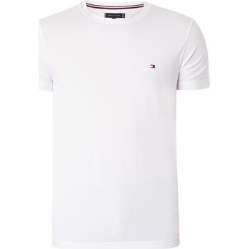 Abbigliamento Uomo T-shirt maniche corte Tommy Hilfiger Maglietta Core Stretch extra sottile Bianco