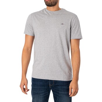 Abbigliamento Uomo T-shirt maniche corte Gant T-shirt scudo normale Grigio