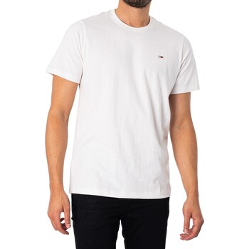 Abbigliamento Uomo T-shirt maniche corte Tommy Jeans Maglietta classica in jersey Bianco