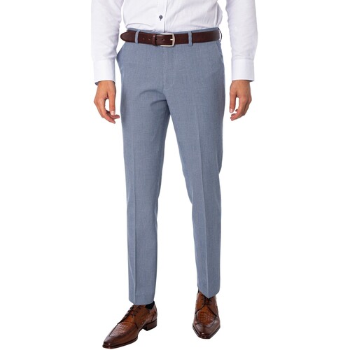 Abbigliamento Uomo Chino Marc Darcy Pantaloni slim a quadri Bromley Blu