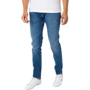 Jeans slim con struttura a D