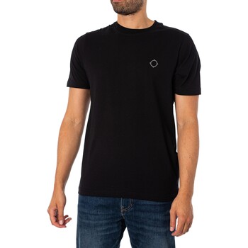 Abbigliamento Uomo T-shirt maniche corte Ma.strum T-shirt oversize con stampa del logo sul retro Nero