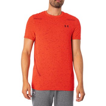 Abbigliamento Uomo T-shirt maniche corte Under Armour Maglietta a griglia senza cuciture Arancio