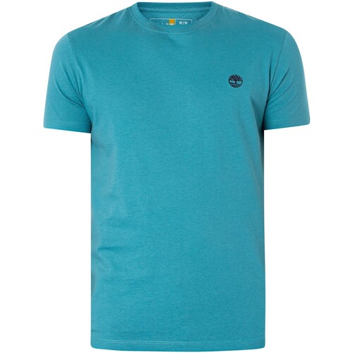 Abbigliamento Uomo T-shirt maniche corte Timberland Maglietta slim Dun River Crew Blu