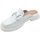 Scarpe Donna Mocassini Malu Shoes Mocassino donna mules bianco con morsetto tono su tono aperto d Bianco