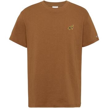 Abbigliamento Uomo T-shirt maniche corte Tommy Jeans  Marrone