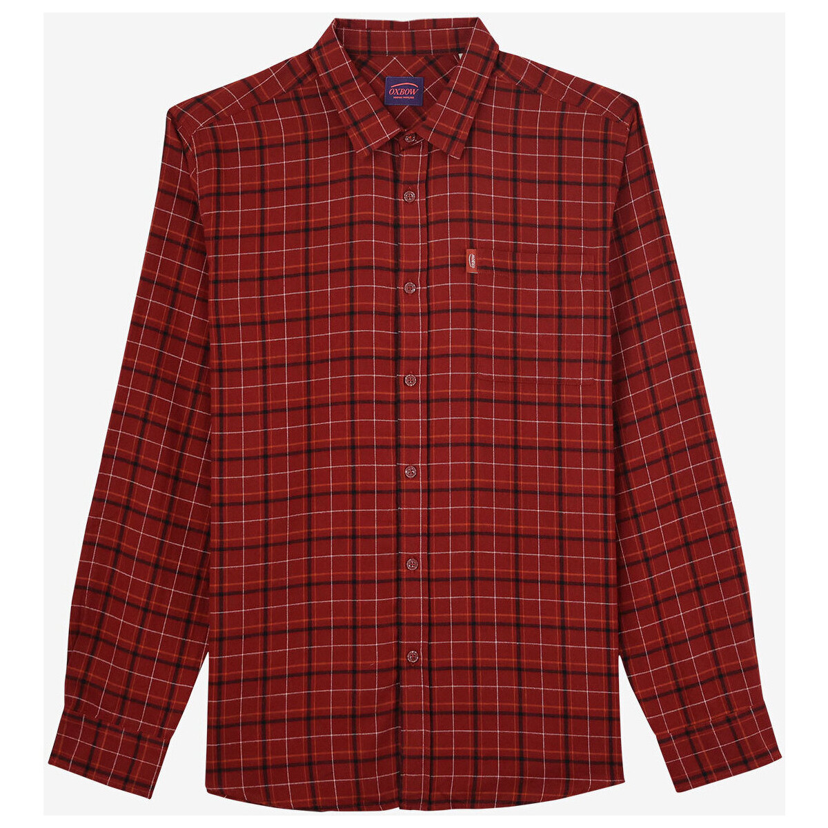 Abbigliamento Uomo Camicie maniche lunghe Oxbow Chemise COLK Rosso
