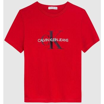Abbigliamento Unisex bambino T-shirt & Polo Calvin Klein Jeans IU0IU00068 LOGO T-SHIRT-XND FIERCE RED Rosso