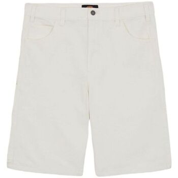Abbigliamento Uomo Shorts / Bermuda Dickies Pantaloncini Duck Canvas Uomo Stone Washed Cloud Bianco