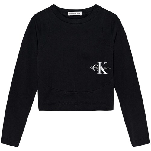 Abbigliamento Bambina T-shirt maniche corte Calvin Klein Jeans IG0IG02104 Nero