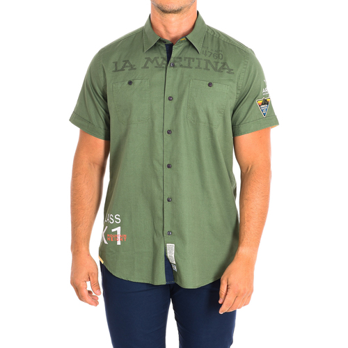 Abbigliamento Uomo Camicie maniche lunghe La Martina TMC303-TW029-03175 Verde