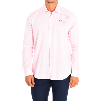 Abbigliamento Uomo Camicie maniche lunghe La Martina TMC602-OX083-05015 Rosa