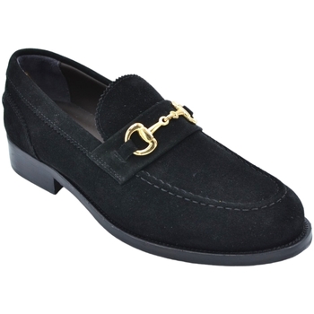 Image of Scarpe Malu Shoes Scarpe Scarpe mocassino uomo elegante morsetto oro vera pelle scamosci