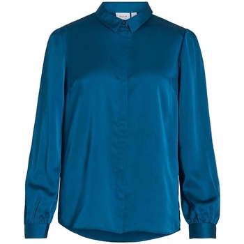 Abbigliamento Donna Top / Blusa Vila Noos Ellette Satin Shirt - Moroccan Blue Blu