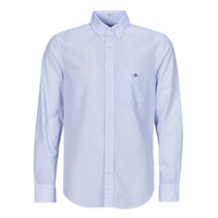 Abbigliamento Uomo Camicie maniche lunghe Gant REG POPLIN STRIPE SHIRT Bianco / Blu