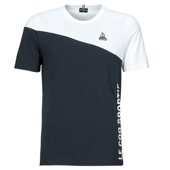Abbigliamento Uomo T-shirt maniche corte Le Coq Sportif BAT TEE SS N°2 M Bianco / Marine