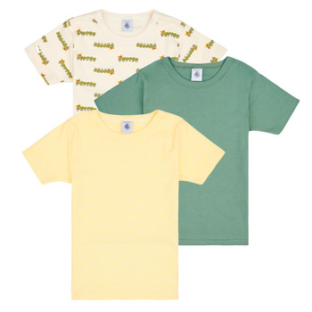 Abbigliamento Bambino T-shirt maniche corte Petit Bateau A0A8I X3 Giallo / Verde / Multicolore
