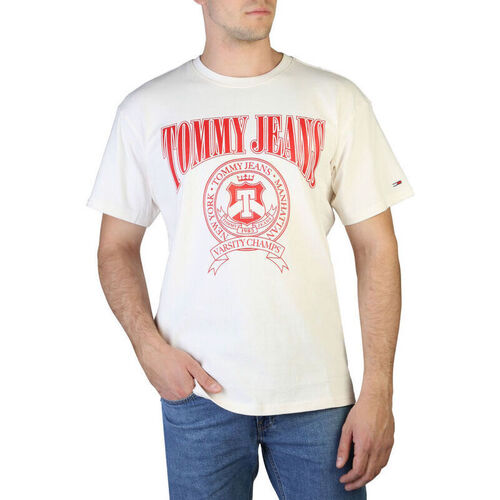 Abbigliamento Uomo T-shirt maniche corte Tommy Hilfiger dm0dm15645 ybh white Bianco