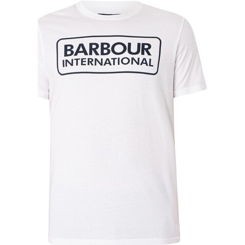 Abbigliamento Uomo T-shirt maniche corte Barbour T-Shirt Essential Large Logo Bianco