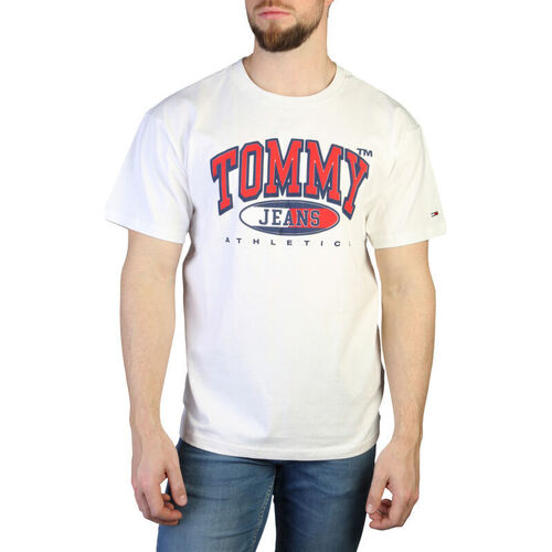 Abbigliamento Uomo T-shirt maniche corte Tommy Hilfiger dm0dm16407 ybr white Bianco