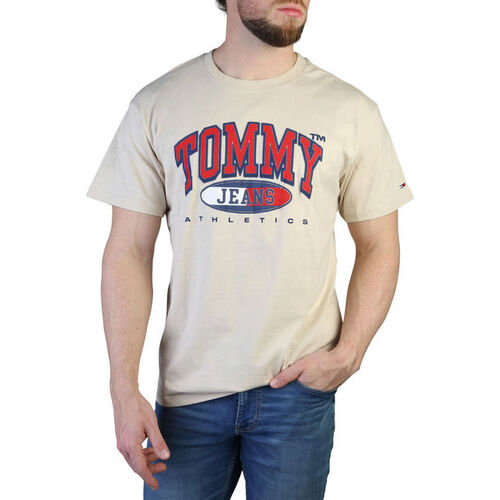 Abbigliamento Uomo T-shirt maniche corte Tommy Hilfiger dm0dm16407 aci brown Marrone