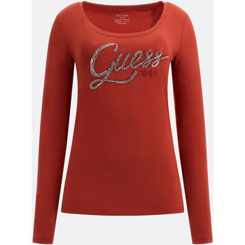 Abbigliamento Donna T-shirts a maniche lunghe Guess W2YI49-J1300 Rosso