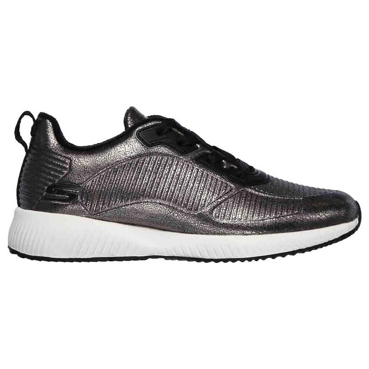 Scarpe Donna Sneakers Skechers 33155 BOBS SPORT SQUAD - SPARKLE LIFE Argento