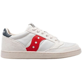Scarpe Uomo Sneakers Saucony Jazz Court S70671-4 White/Red Bianco